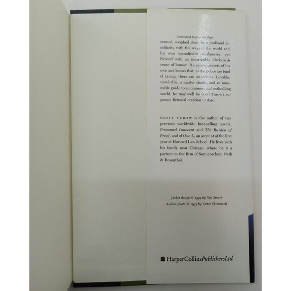 Pleading Guilty by Scott Turow – VG+ Legal Thriller Hardcover with DJ - Picture 9 of 11